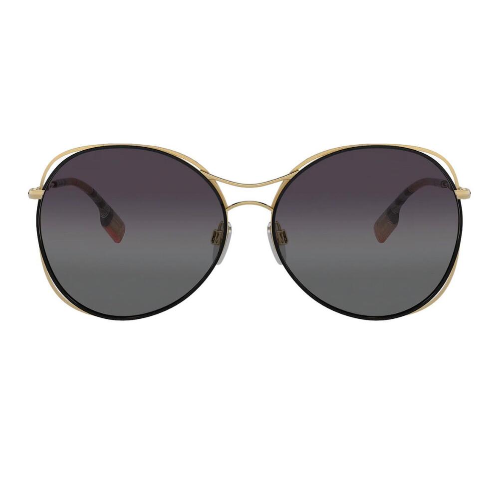 NEW BURBERRY be3105 sunglasses in gold and black - Picture 3 of 3